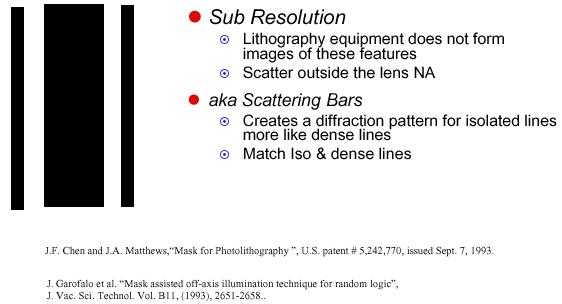 OPC Sub-resolution outriggers: