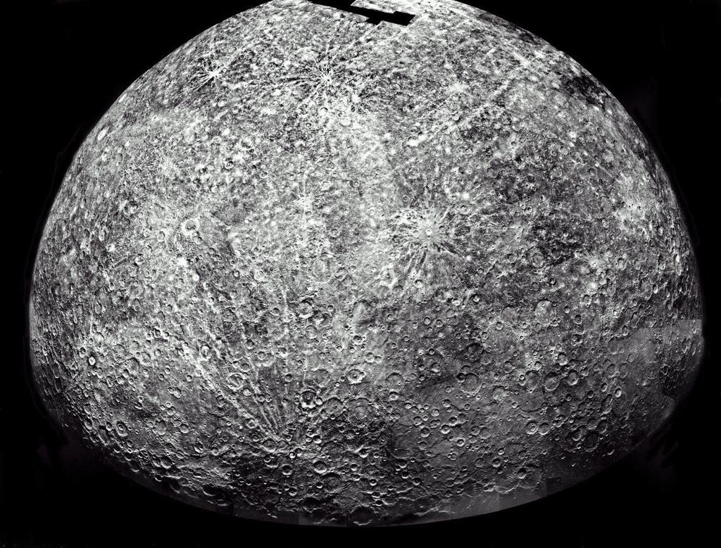 Mercury: Surface In the Mariner 10 images of Mercury s surface, we