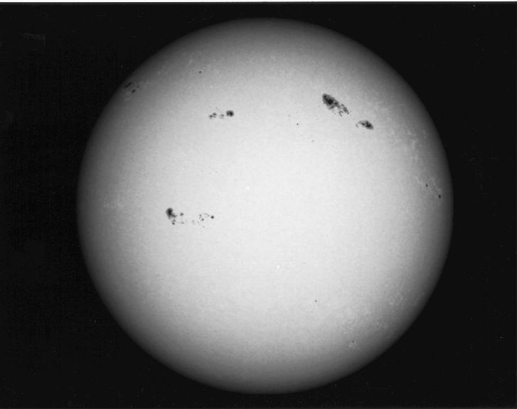 1/31/14 10-5 ³ The Atmosphere Sunspots - cooler regions on surface (where magnetic
