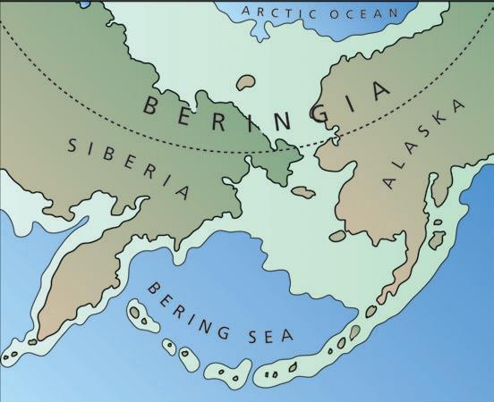 Figure 2 Shallow regions of the Bering Strait (shown