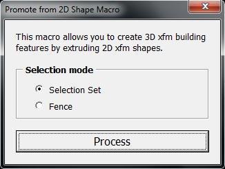 Promote_from_2D_Shape Macro Use this macro to easily create 3D XFM buildings from 2D footprints.