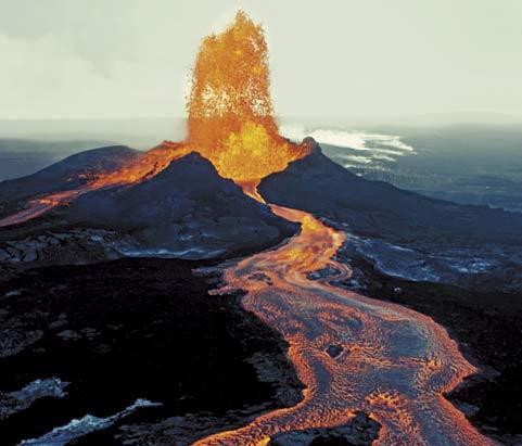 volcanoes where the crust is weakened.