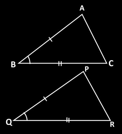 CONDITIONS FOR TRIANGLES TO BE CONGRUENT When three sides are equal When two sides and their included angles are equal When two angles and one