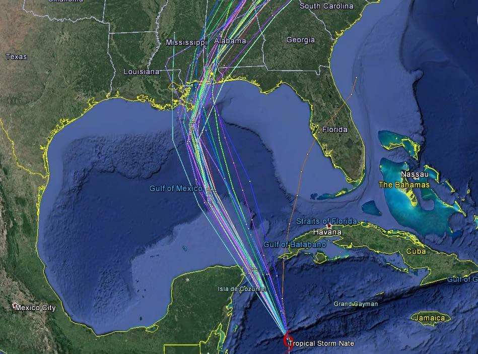 Current Spaghetti Model Output Data Source: NHC Additional Information and Update Schedule Wind intensity forecasts and forecast track information can