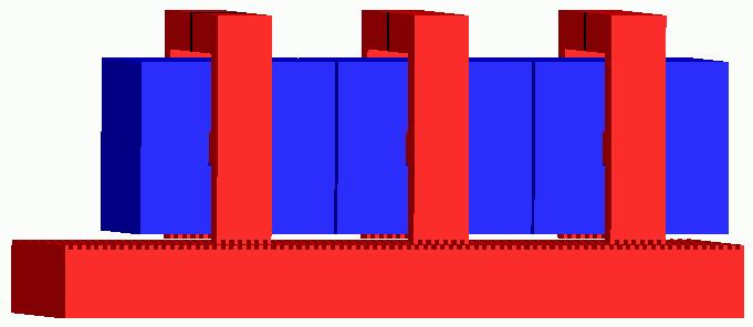 The main dimensions of the sample motor's modules to be further modeled are given in Fig. 5. The figure shows both the lateral and frontal view of the modules.