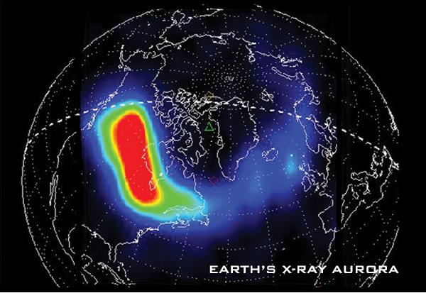 field and eventually strike the Earth's ionosphere, causing the x- ray emissions.
