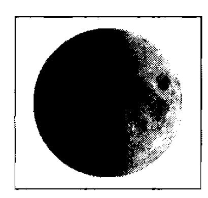4. The diagram below shows the Moon at four