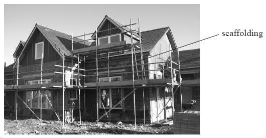 Q13. Builders work on a new house.