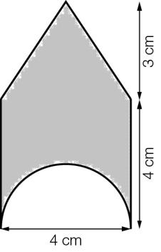 3. Calculate the shaded composite shape below, correct to two decimal places: 4 (marks) 4.
