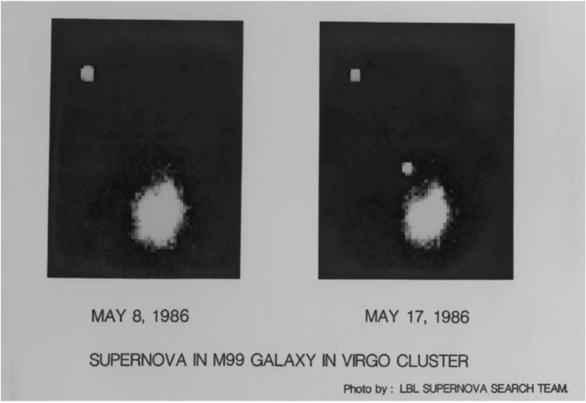 CCD and computer analysis are needed for supernova hunt Supernova Before-and-after images of one of the supernovae discovered in 1986 by Berkeley Automated