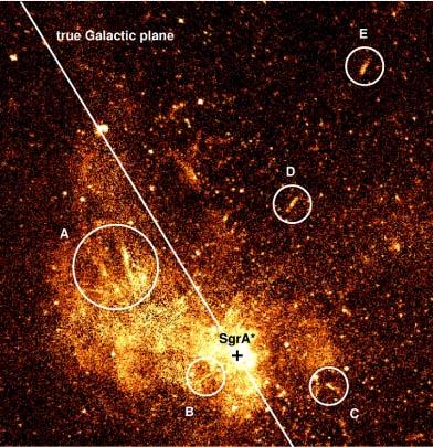 X-ray Features in the Vicinity of the Sgr A