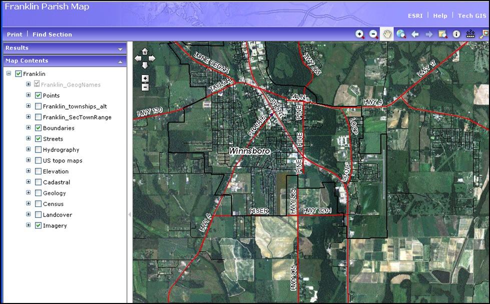 Louisiana Tech University Response Since many parishes have insufficient funds to purchase a GIS and very little knowledge of the software and its uses, the Louisiana Tech University Spatial Data Lab