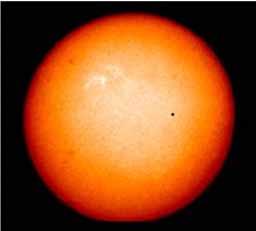 Jupiter: 1% area of the Sun (1/100) Earth or Venus 0.