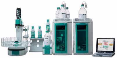 The system consists of the 856 Conductivity Module, four 800 Dosino dosing systems, 802 Stirrer (rod stirrer), 905 Titrando, 815 Robotic USB Sample Processor XL and 881 Compact IC pro with sequential