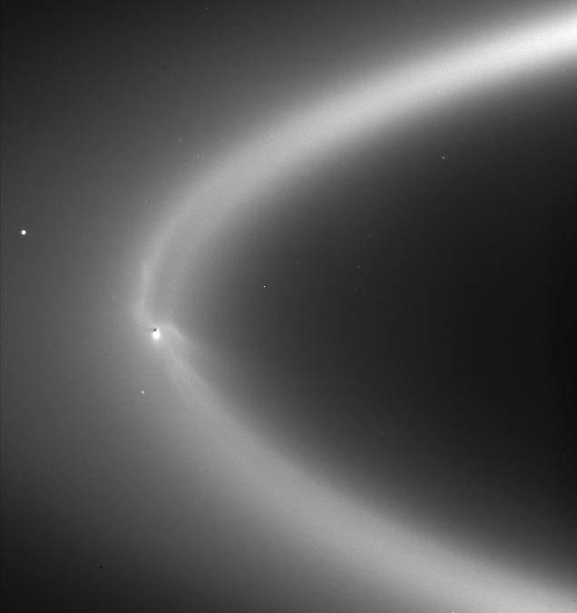 coming from the south pole of Enceladus.