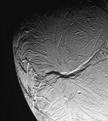 Enceladus: The Geyser Moon During these flybys, Cassini found the source of the geysers Deep cracks in the