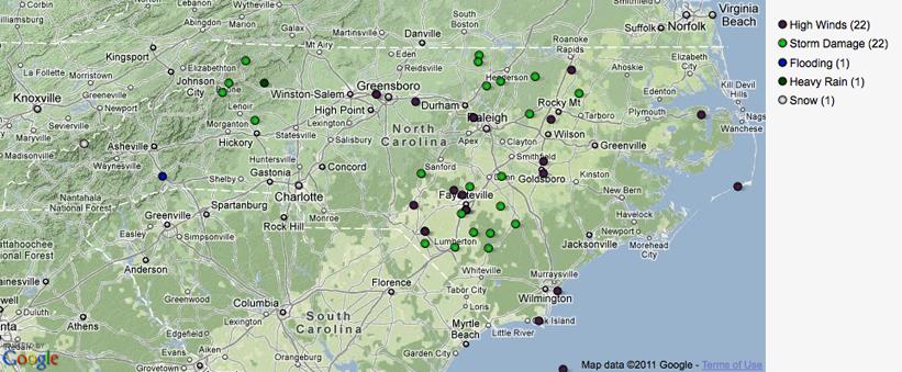 Local Storms Reports for December 2011 Preliminary Count of LSRs