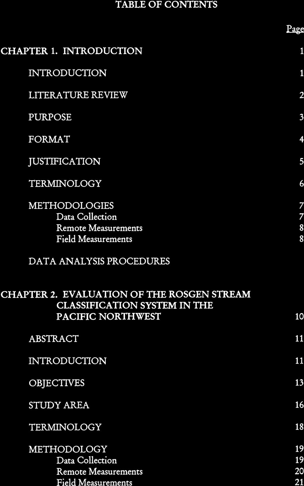 TABLE OF CONTENTS CHAPTER 1.