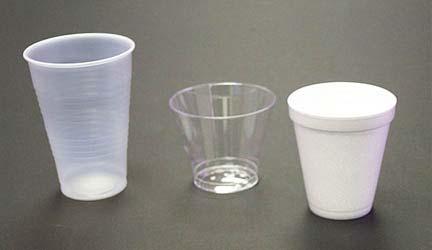 ones that break early) Better cups: Acrylnitril-Butadiene- Styrene copolymer (ABS) Styrofoam process: (for Styrofoam or Styropor or similar tradenames)