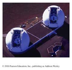 Keck telescopes on Mauna Kea in Hawaii