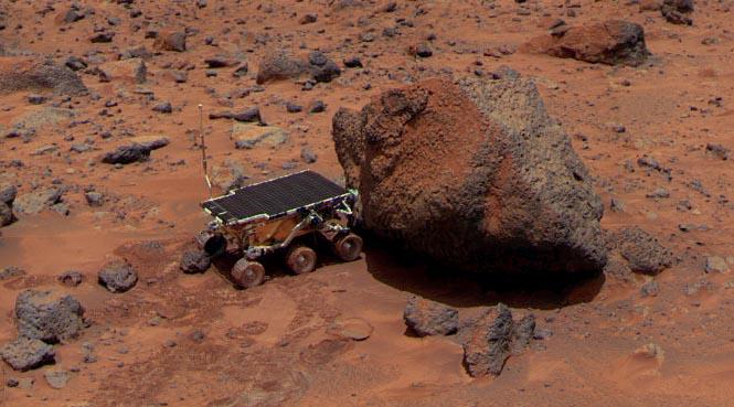 Th e Firs t Ro ver Mars Pathfinder was the first instrumented lander and robotic rover to study the surface of Mars.