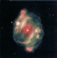 This is an example of a bipolar planetary nebula. About 15% of all nebulae have this form.