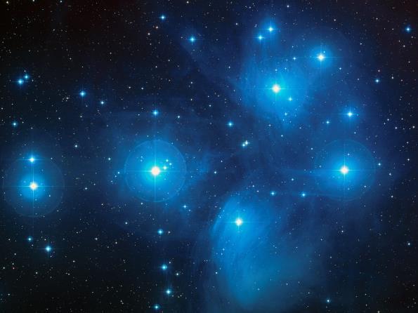 Area D 4 D = diameter of lens/mirror The Pleiades = a cluster of stars.