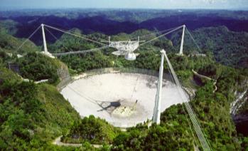 Radio and microwave telescopes use a reflecting dish to focus waves.