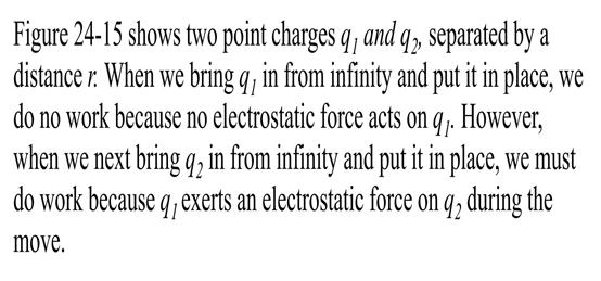 XI. Electric Potential Energy of a System of Point Charges: A.