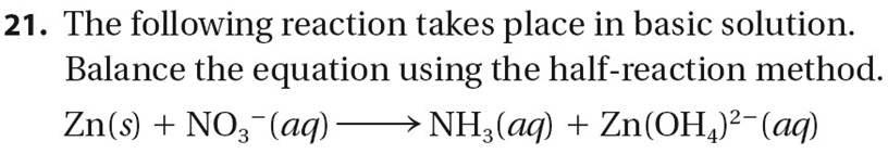 Practice # 2 Using the half reaction method balance the following reaction: Aqueous sodium iodide plus