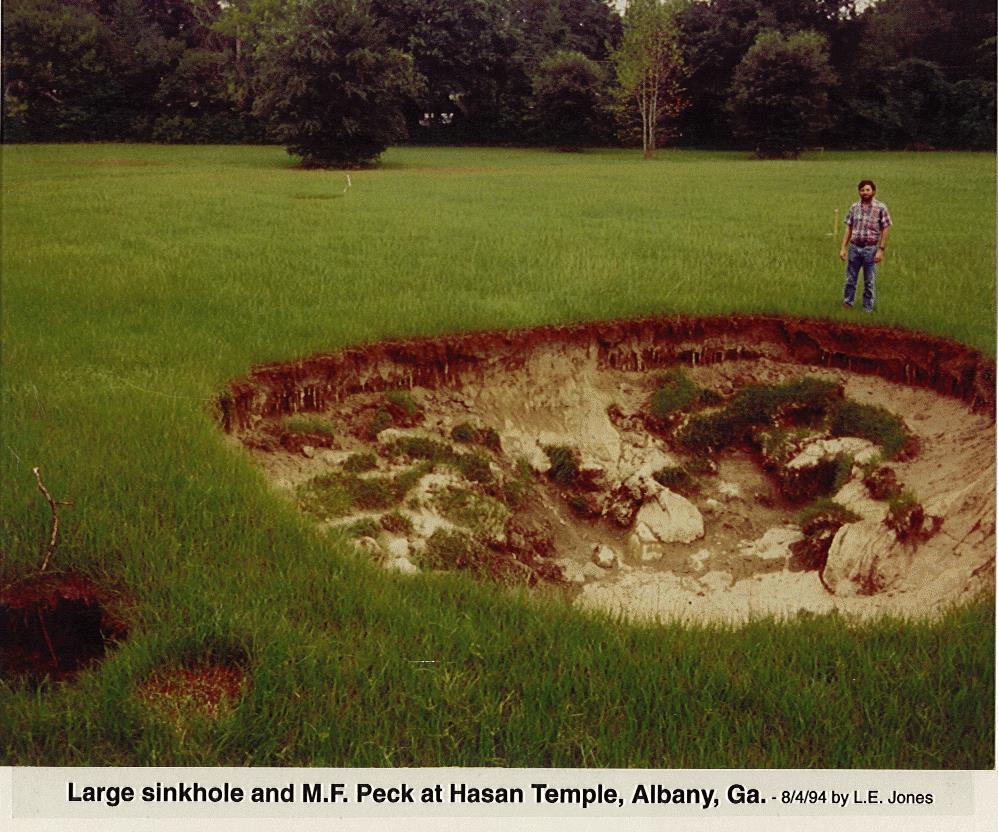 sinkholes form when
