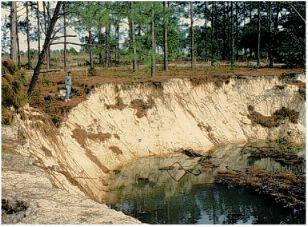 Sinkholes Solution Sinkhole Little or no sediment is present over limestone Easily