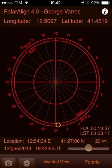 3.3 Polar Alignment with the Losmandy polar scope The Losmandy polar scope allows a more precise alignment because it is based upon the coincidence of three stars (Polaris, UMi e OV Cep) position
