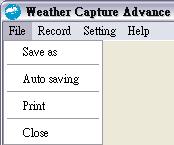 2. Working with the Weather Capture Advance software 2.1 