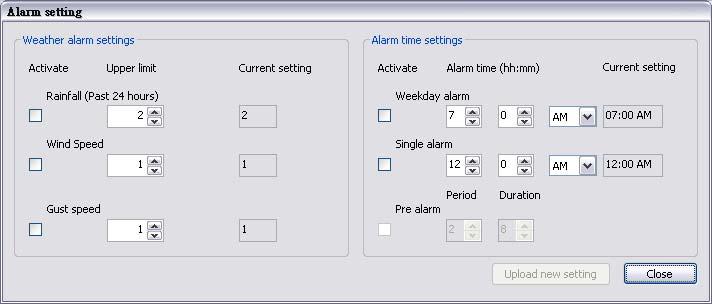 The weekday alarm is turned on every weekday and stays activated, even it is switched off (In Weather station) after an alarm.