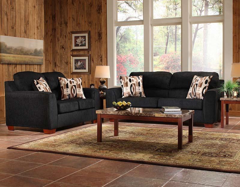 Chair) (2 colors) Embrace Black Sofa, Love, Chair M789-30-Embrace Blk Sofa - 84 W X 38 D X