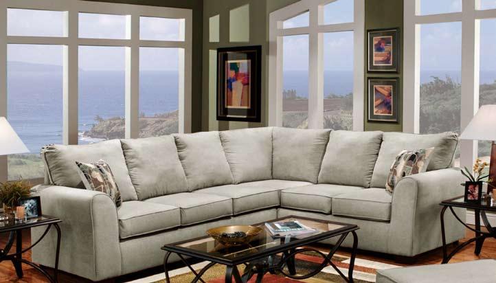 Affordable Furniture AF6151-LAF Sensations Mist/Camel Laf Section