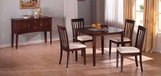 Tile Accents 42 Table Base Microfiber Padded Chairs CM1083 - Espresso Set