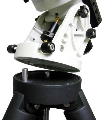 Place the mount onto the Tripod Head with the Bubble Level Indicator on top of the Alignment Peg as shown in Figure 10.