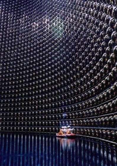 Super Kamiokande A Japanese experiment now detects all three flavors of neutrinos: missing solar neutrinos found!