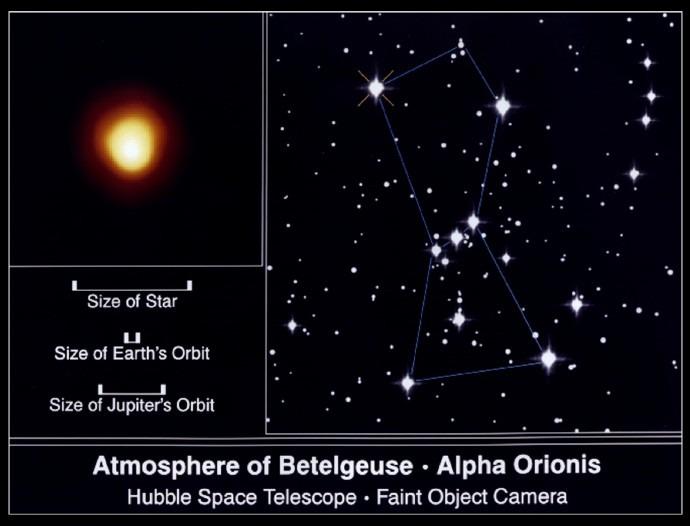 Betelgeuse: supernova in <100,000 yrs (not in 2012).