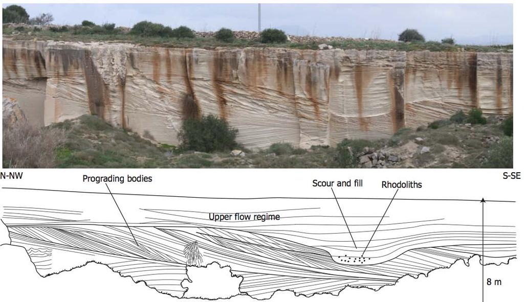Elongated transversal scours: well sorted and