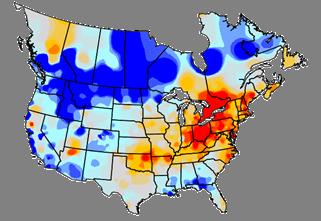 Temperatures will trend above normal and last year starting from midweek, with the strongest anomalies in the Midwest and