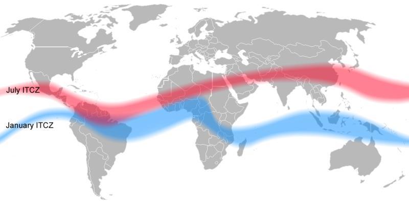 Intertropical Convergence Zone The ITCZ is an area of low