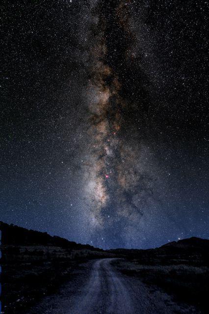 The Milky Way Galaxy On a clear and moonless night, away from city lights,