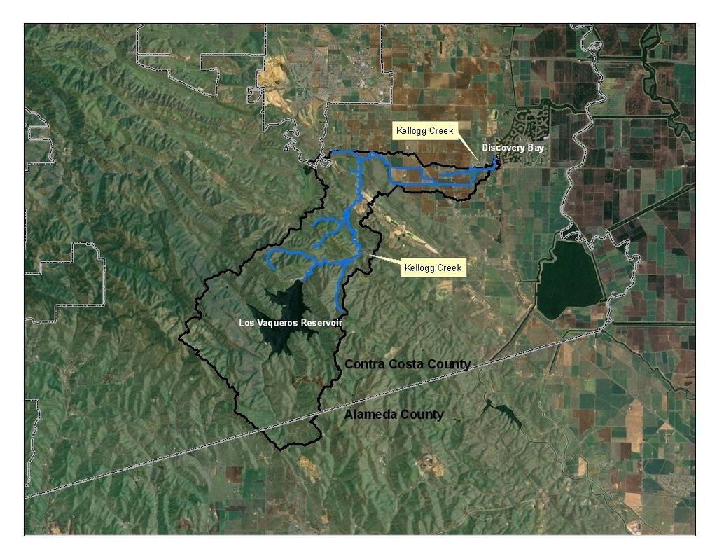 Figure 4. Kellogg Creek Watershed 2.4. Mt. Diablo Creek Mt. Diablo Creek starts in the Mount Diablo State Park and flows to the northwest to its confluence with Suisun Bay.