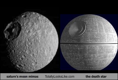 Saturn s satellite Mimas and Star Wars Death Star Image returned by