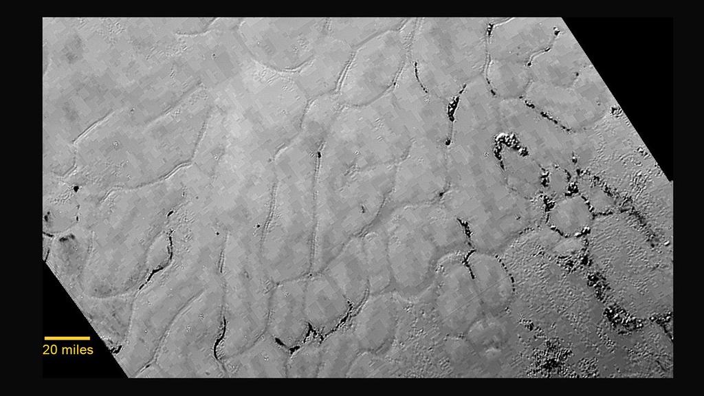 Details of Pluto surface.