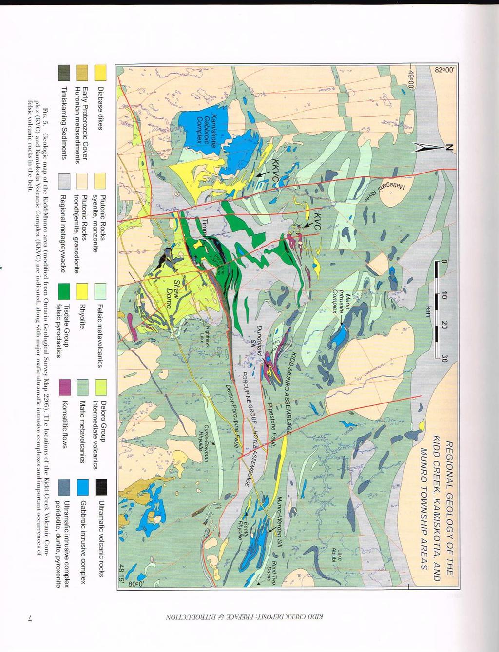 TIMMINS AREA REGIONAL GEOLOGY MAP (Kidd Creek Mine