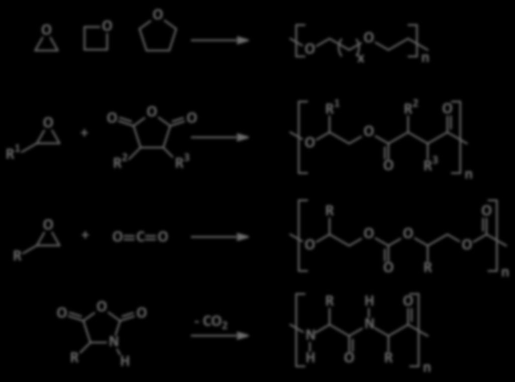 Ring pening Polymeriza1on (RP) ot only for cyclic esters, also for example for cyclic